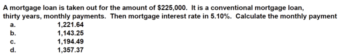 Allocated waiver mortgage