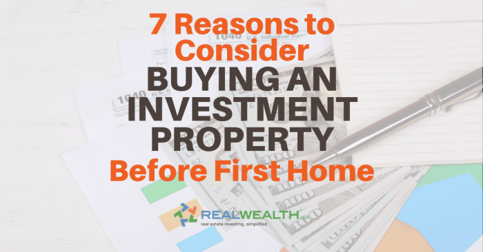 Buying an investment property before first home