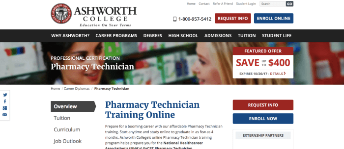 Pharmacy tech online courses