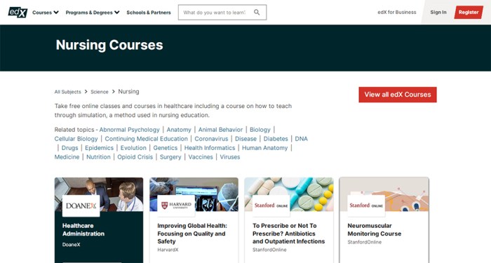 Pre nursing courses online