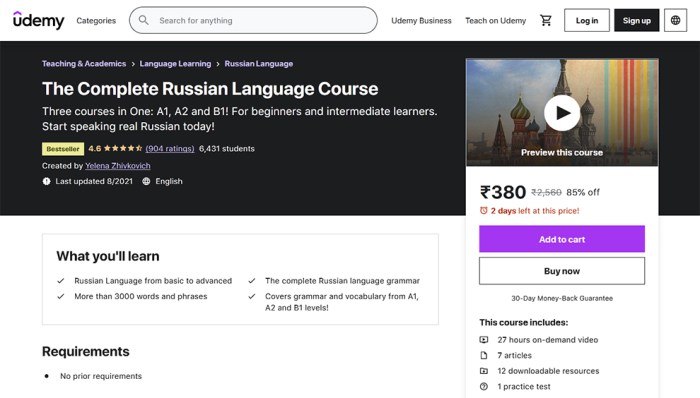 Russian courses online